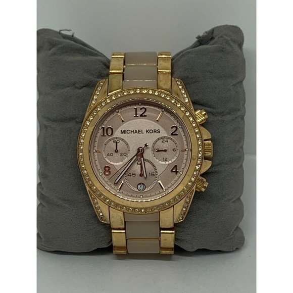 Michael Kors MK5943 Women Stainless Steel Analog D Michael Kors Blair Chronograph Rose Gold Dial Two Tone Steel  main image 2